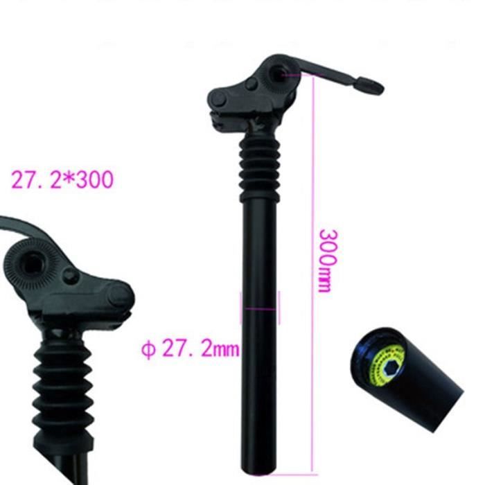 Tige de selle collier de selle X Autohaux - Tige de selle de vélo universelle sans repère d'échelle - 28,6x450mm Noir