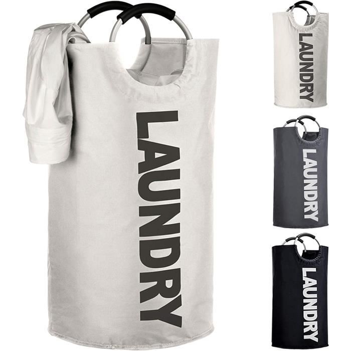 Sac à linge de voyage, sac à linge sale avec poignées, sac pliable * et * avec fermeture éclair