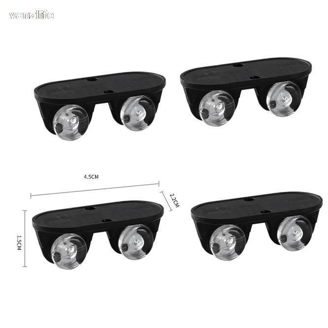 Lot De 4 Roulettes Adhésives 360° - Poulies Collantes Pour Rangement (Noir), Neuf