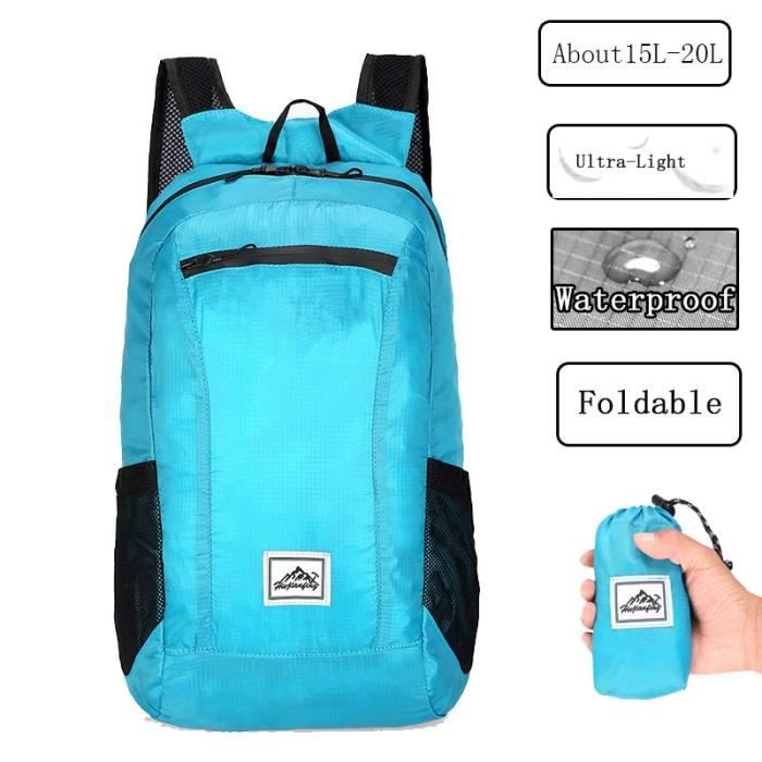 Sac Résistant Eau PATIKIL - Sac à Dos Pliable Léger 15-20L - Pour Randonnée, Vélo, Voyage - Bleu Marine - Pliable En 12x8 Cm Sac à Dos De Voyage Compact Sac Résistant Eau PATIKIL - Sac à Dos Pliable Léger 15-20L - Pour Randonnée, Vélo, Voyage - Bleu Marine - Pliable En 12x8 Cm Sac à Dos De Voyage Compact