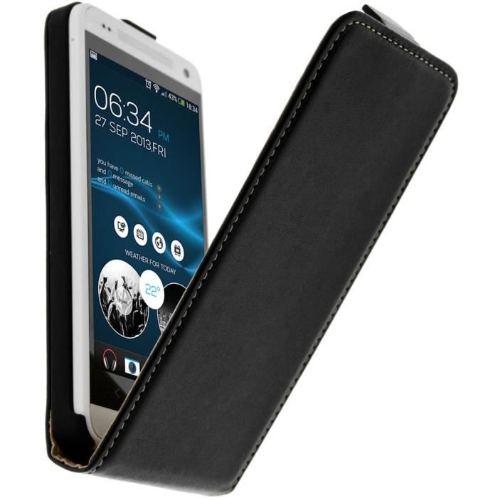 Housse étui Rabat Flip Pour HTC One Mini 2 (M8) - Coque De Protection Blanche - Style Clapet