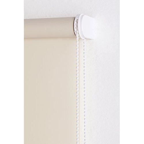 Blindecor Raffrollo Blickdicht - 100x230cm Leinfarben - Verdunkelungsrollo Mit Kindersicherung