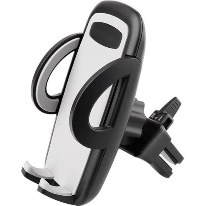 Support Magnétique Pour Téléphone Voiture KIA NIRO 2017-2025 - Fixation Sur Grille D'aération, Rotation 360° - Argent