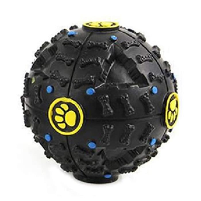 Meilleurs prix pour DAMILY® Balle de nourriture pour chien Jouet pour chien Fera un son TPU - Noir