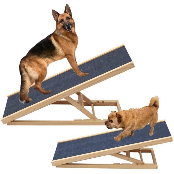Rampes Animaux, Rampe pour chien 100 cm de long escalier pour voiture pliable, DAYPLUS 4 Réglable en hauteur échelle pour chien