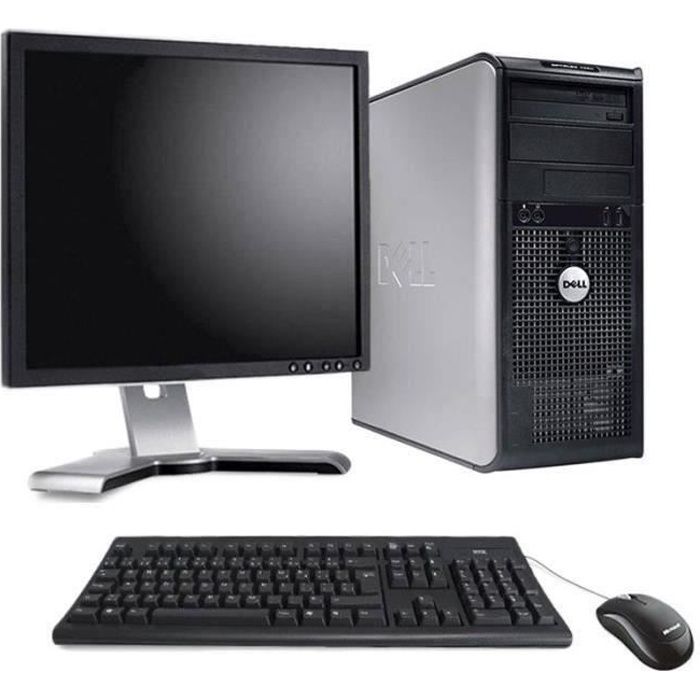 PC bureau avec écran PC complet Ordinateur Bureautique Dell Core2Duo 500Go  -Ram 4 Go - Win 10 - Ecran 17 ' WIFI - Cdiscount Informatique