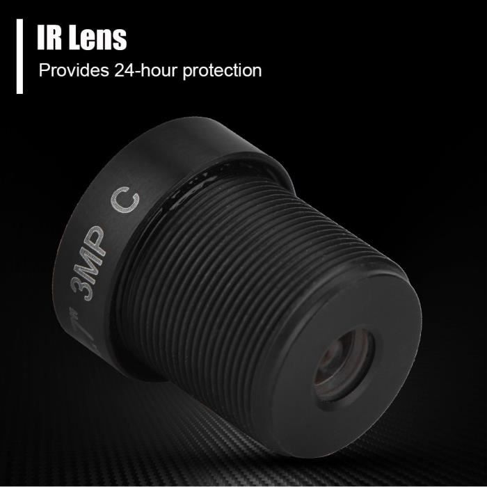 Objectif CCTV 25 Mm 5MP Pour Caméra De Sécurité - Monture M12x0.5 | Compatible GoPro, Xiaomi, Firefly | Vision Nocturne IR Incluse