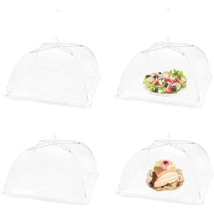 Cloches Alimentaires Pliables En Maille Lot De 3 - Protection Anti-insectes Pour Plats, Camping, Pique-nique - 8