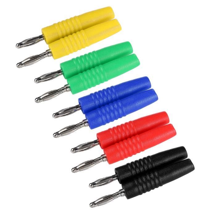 Connecteur Fiche Banane Fiche Banane 4.0Mm Mle À 2Mm Femelle, 10 Pièces