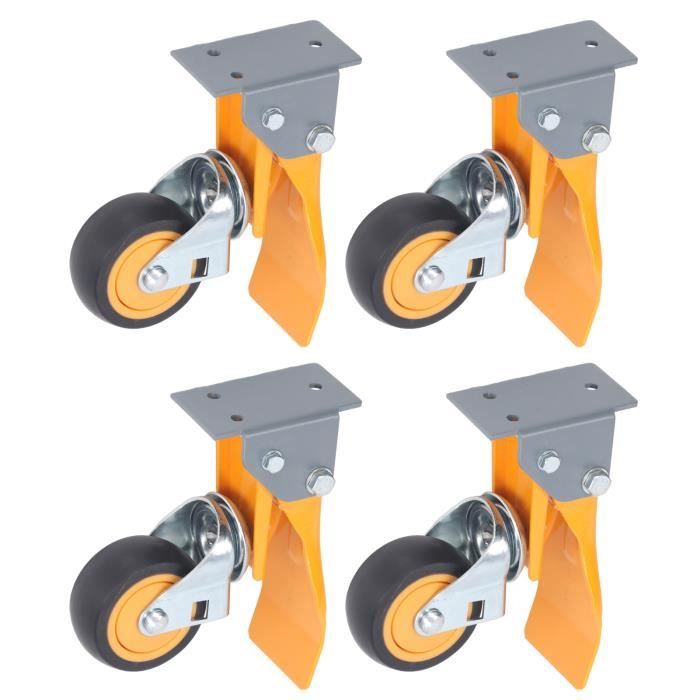4 Roulettes Amovibles HOLKIE - PVC - Capacité 315kg - Pivot 360° - Pour Meubles, Plans De Travail