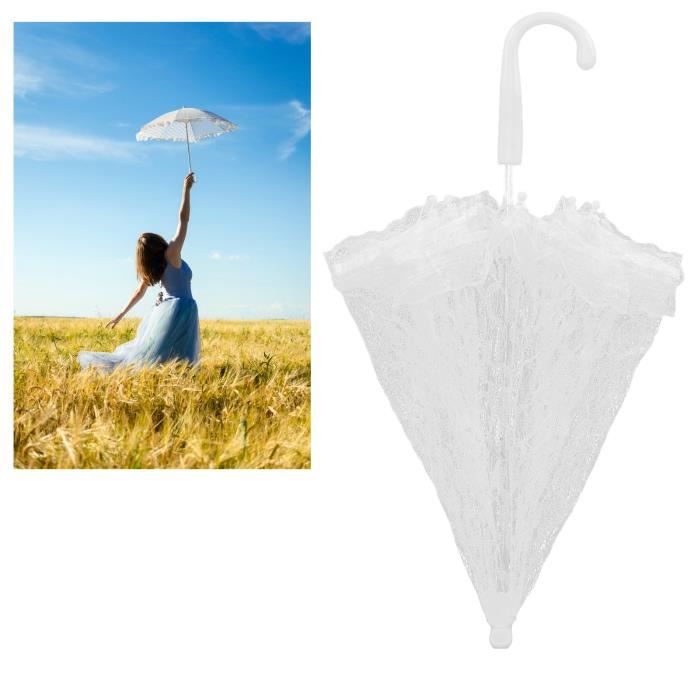 XKUN - Parapluie Femme Dentelle Pliant - Protection UV Et Pluie Avec Manche Transport