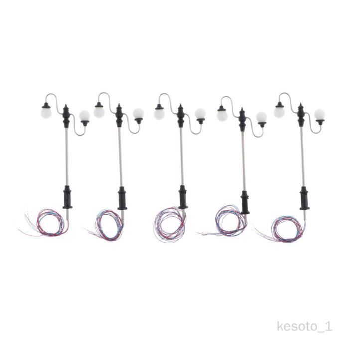 Sharprepublic 10x 1: 100 Mini Lampadaires à LED Lampe