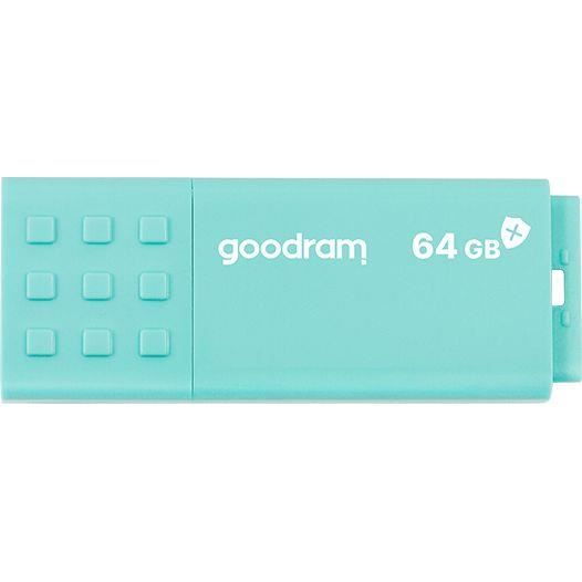 Clé USB - GOODRAM - UME3 Care (UME3-0640CRR11) - 64 Go - USB 3.2 Gen 1 - 60 MB/s - Vert