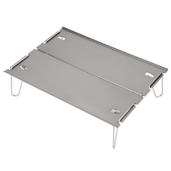 Table Camping Pliante Aluminium – Ultra-légère, Portable, Idéale Pique-nique, Rando, Plage