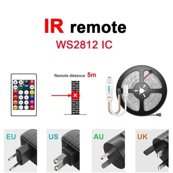 Contrôleur de bande lumineuse LED, Bluetooth, IR, ... - Grandado