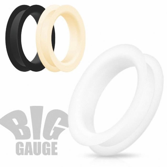 Piercing Tunnel Plug en Silicone Flexible Grandes Tailles