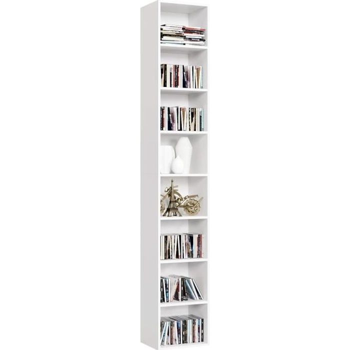 Homfa 180cm Meuble Rangement Bibliotheque Etagere Cd Colonne