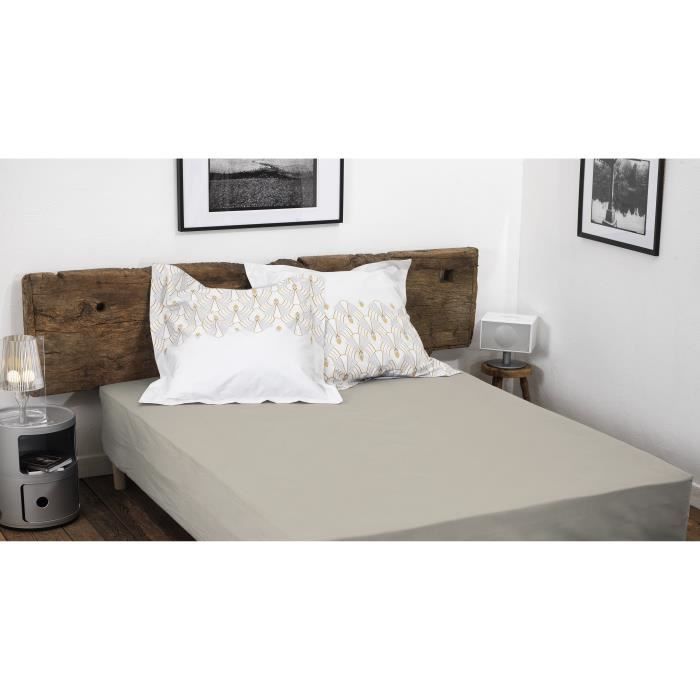 Drap Housse - HOME LINGE PASSION - 140x190 cm - 100% Coton - Label OEKO-TEX