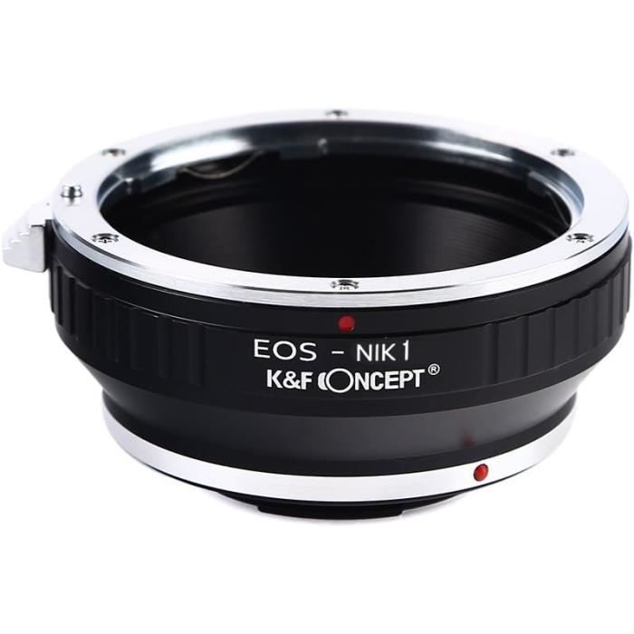 K&F Concept Bague Adaptation pour Objectif EOS-Nikon 1, Adaptateur de Monture pour Canon EOS Nikon
