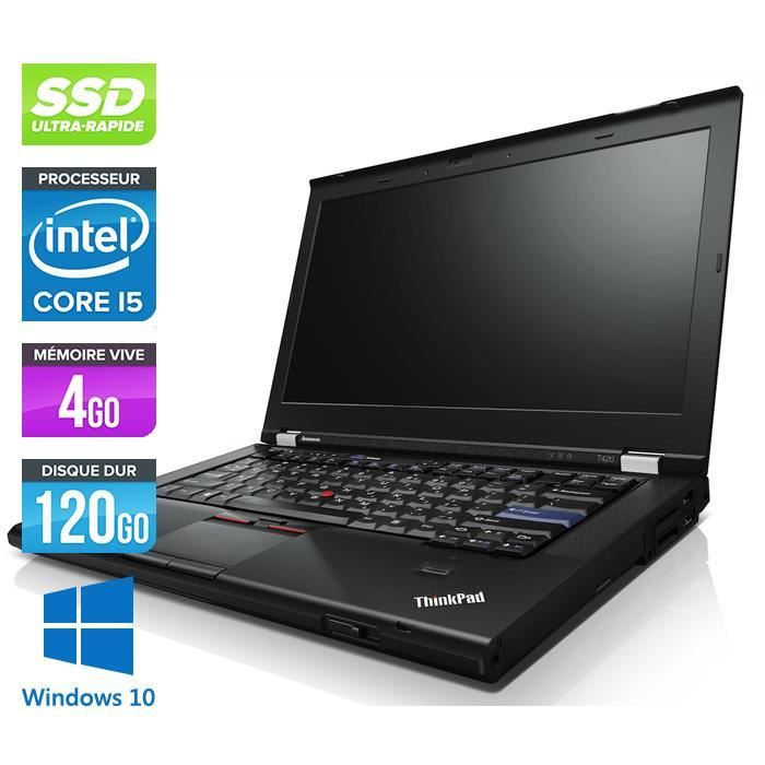 Achat PC Portable Pc portable Lenovo T420 -Core i5 -4G -120G SSD -Webcam -Win 10 pas cher