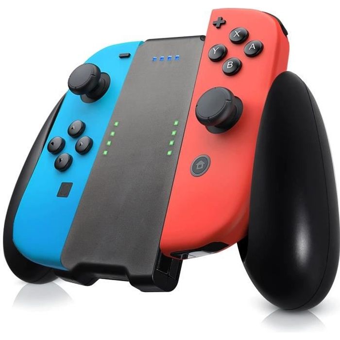 Link-e : Manette, Support, Chargeur avec Batterie, Compatible avec Joy-con (non inclus) sur Console Nintendo Switch