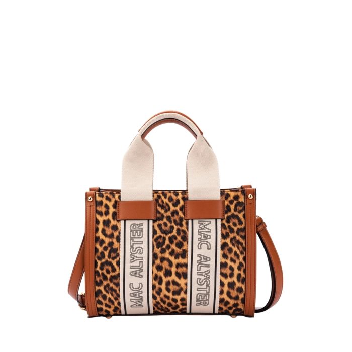 Sac à main - MAC ALYSTER - Ref 66307 - Léopard - 28x23x7 cm - Femme