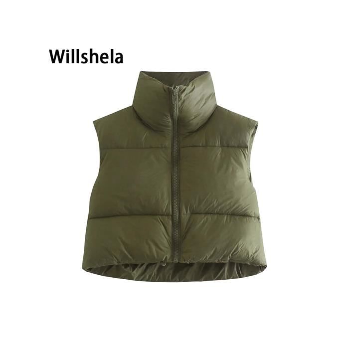 Gilet court sans manches en mohair