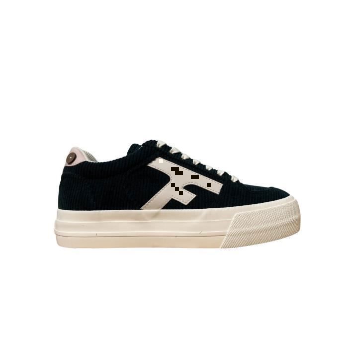 Faguo Baskets femme Faguo Linesheet - Noir/blanc - Lacets - Textile