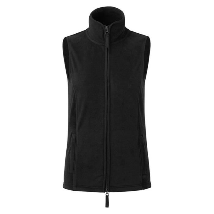 gilet polaire sans manches - femme - pr804 - noir - sports d'hiver - randonnée - montagne