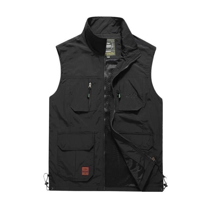 DESTOCKAGE Gilet Multipoches Léger Beige PARKS TROPICAL BW   CHASSE Peche Randonnee Detection Item 3002720