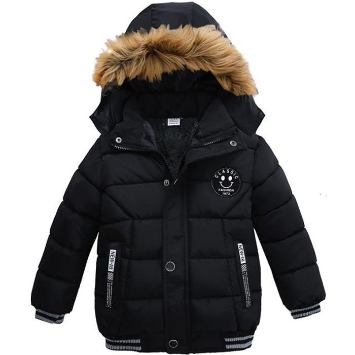 Blouson Manteau Fourrure Chaud Enfant Garçon Bébé Ski Vêtement