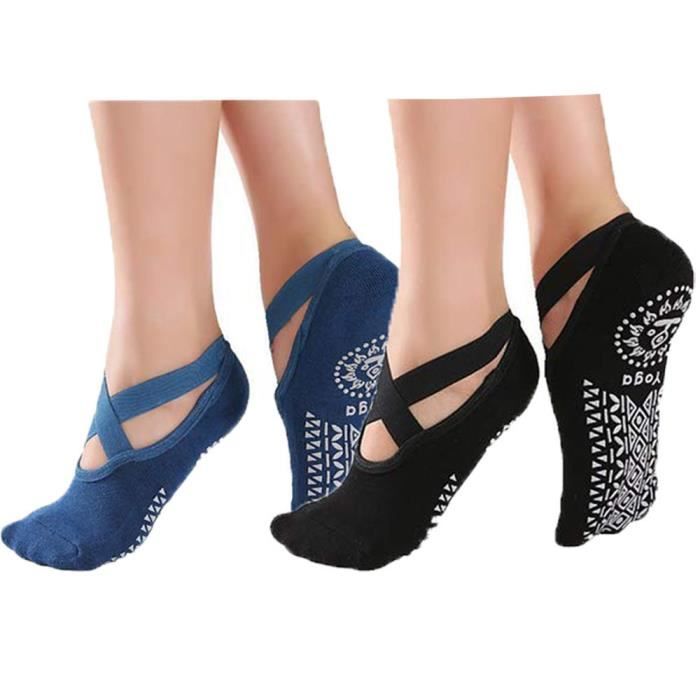 Pour Hommes Et Femmes Chaussettes Antidérapantes Pour Yoga – Lot De 6 Paires – Taille 35-42 – Coton Et Silicone – Pour Pilates, Fitness, Danse Chaussettes Pilates Fitness Antidérapantes