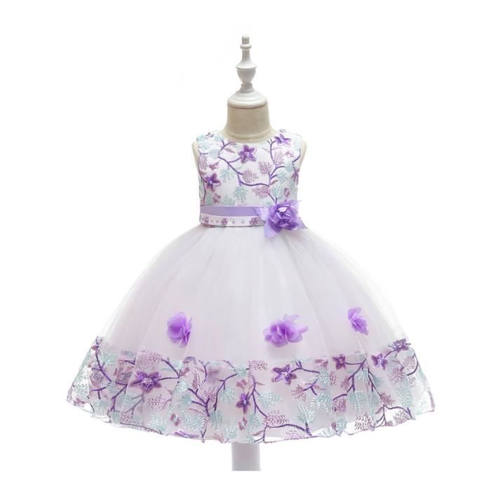 Robe de princesse élégante en tulle pour filles à fleurs pour mariage
