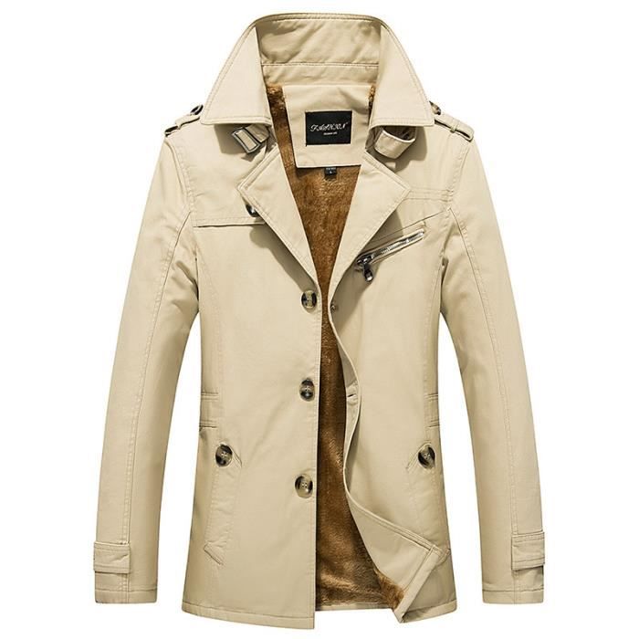 Veste Longue en Coton pour Homme Manteau V tement D Ext rieur La