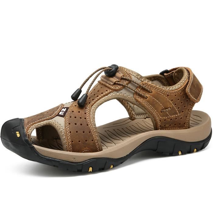 Sandales Homme BININBOX à Coussin D'Air - Antidérapantes, Confortables Pour Randonnée, Plage Et Trekking
