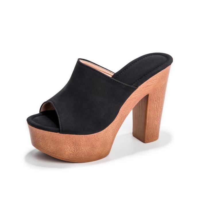 Chaussures Femme Cole Haan Cuir Noir Talon Haut Bout Ouvert - Pointure 8.5B, Occasion
