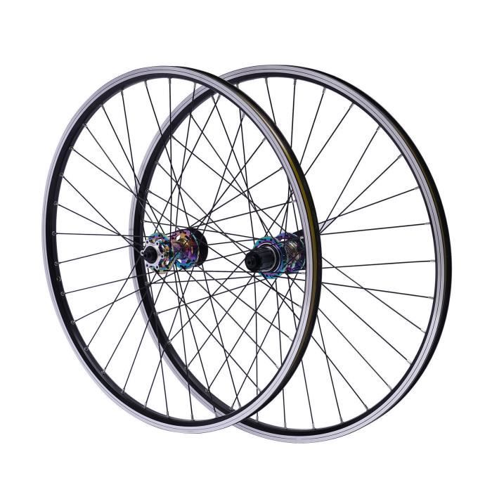 Kit vélo électrique roue arrière et avant 29'' en alliage d'aluminium VTT 7-12 s Frein à disque avec levier de serrage rapide mult