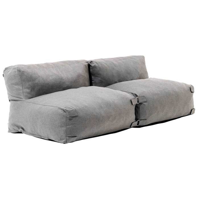 Salon de jardin modulable 2 places gris Mixi Oviala