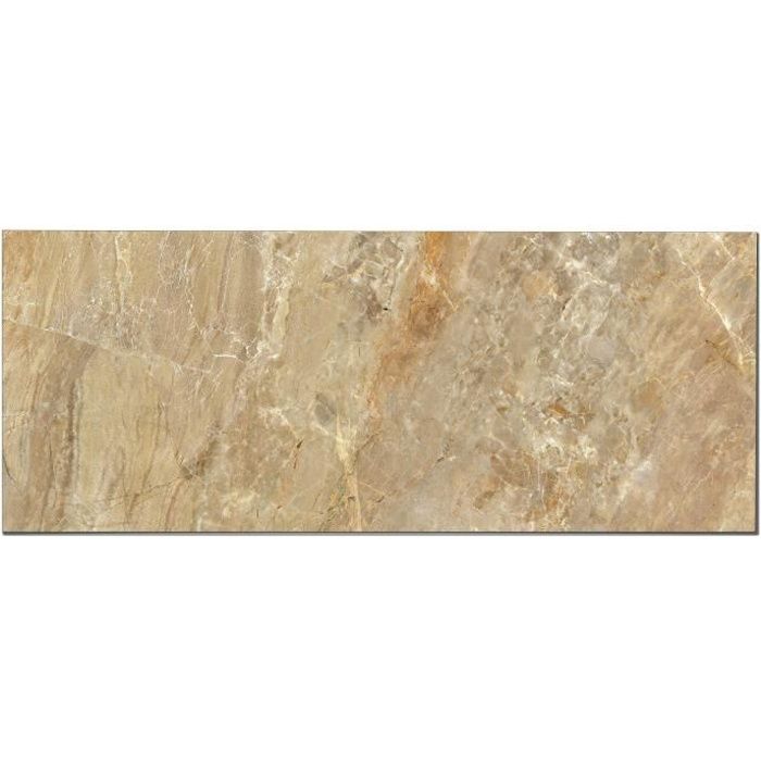 PANORAMA  Cr&eacute;dence Adh&eacute;sive Cuisine Marbre Orange 60x200 cm - Cr&eacute;dence Adh&eacute;sive pour Cuisine - Protege Mur Cuisine 