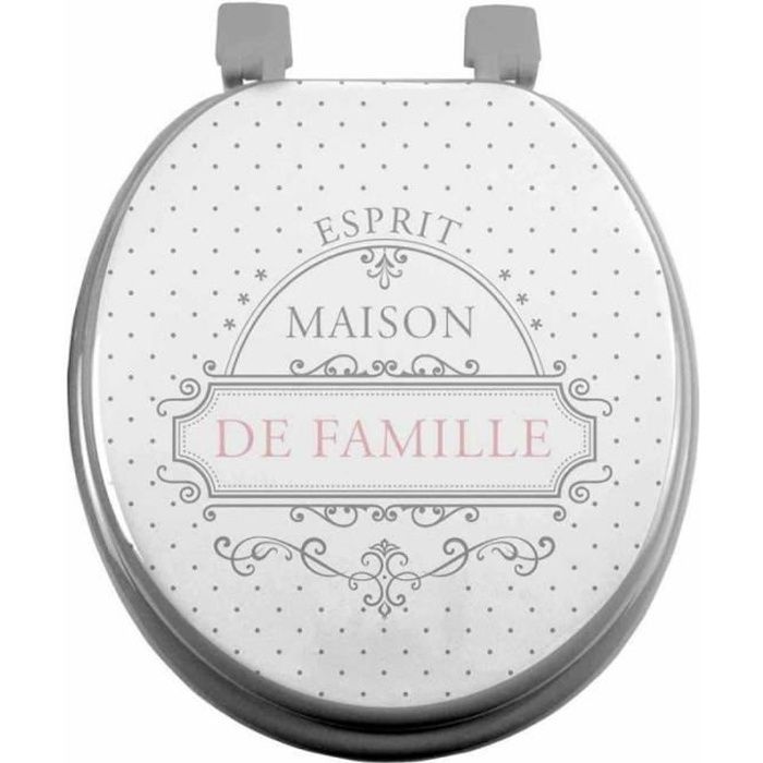 Abattant Wc Imprime maison De Famille 47cm Gris Cdiscount Bricolage