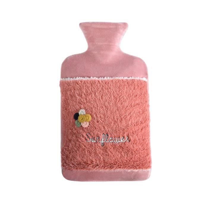 Bouillotte Eau Chaude Premium Avec Housse En Peluche - Caoutchouc Naturel 1,5L, Pour Règles Douloureuses Et Confort - 2