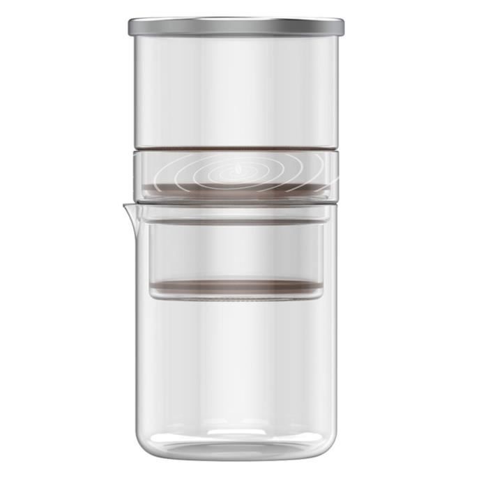 Cafetière Vietnamienne Phin En Inox - 2 Pièces Avec Filtre, Couvercle Et Plateau - 100 Ml - 5