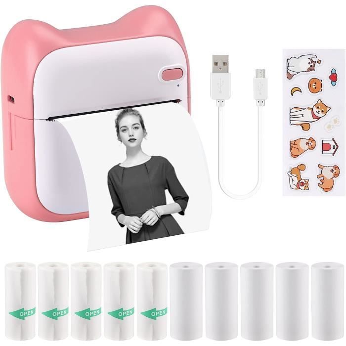 Papier Thermique CRESZZLE 10 Rouleaux | Pour Appareils Photo Instantanés Enfants | 5.7x2.5cm Sans Encre