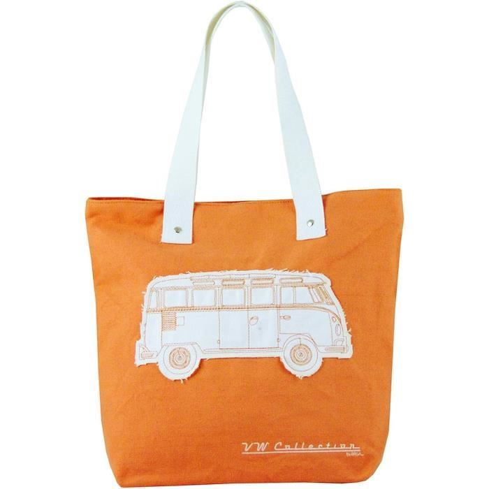 Bolso De Mensajero BRISA Con Estampado VW T1 Bus - Unisex, De Lona Resistente | Con Compartimento Para Portátil De 10" | Licencia Oficial Volkswagen