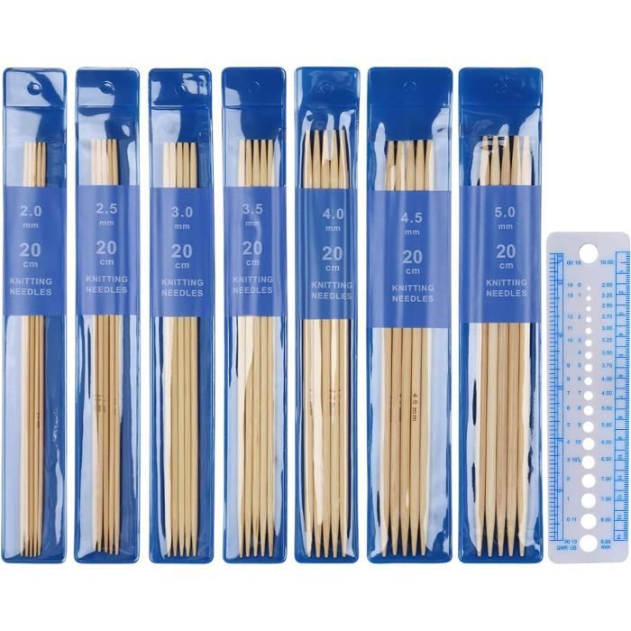 2 Aiguilles À Tricoter En Bambou 35 Cm - 4,5 Mm - Autres Jeux