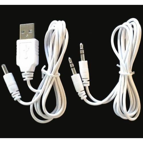 Musicman 4118 Câble de recharge USB/Câble jack pour Station d'accueil Blanc