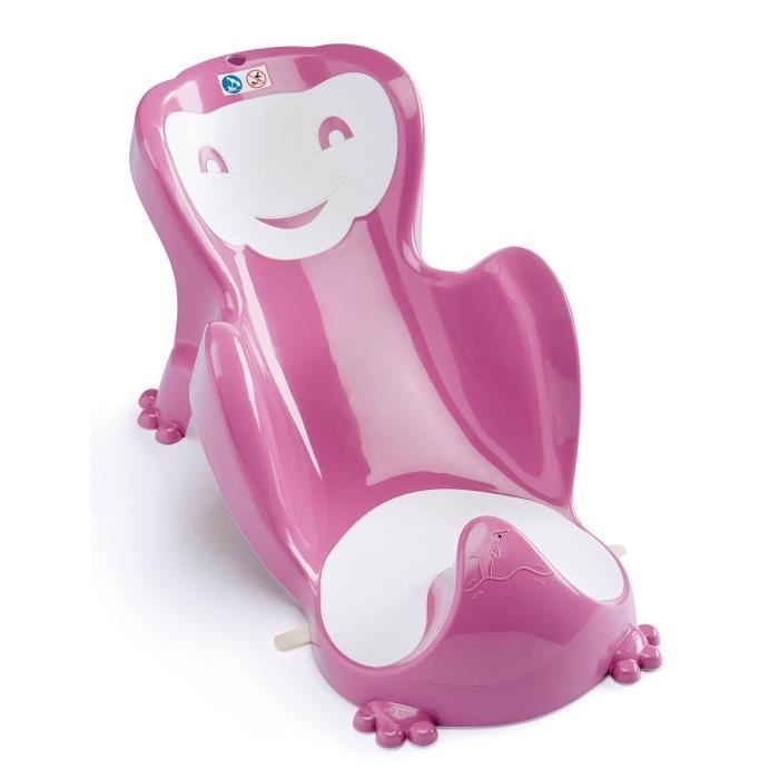 THERMOBABY Transat de Bain Babycoon Rose Orchidée Soft Blanc