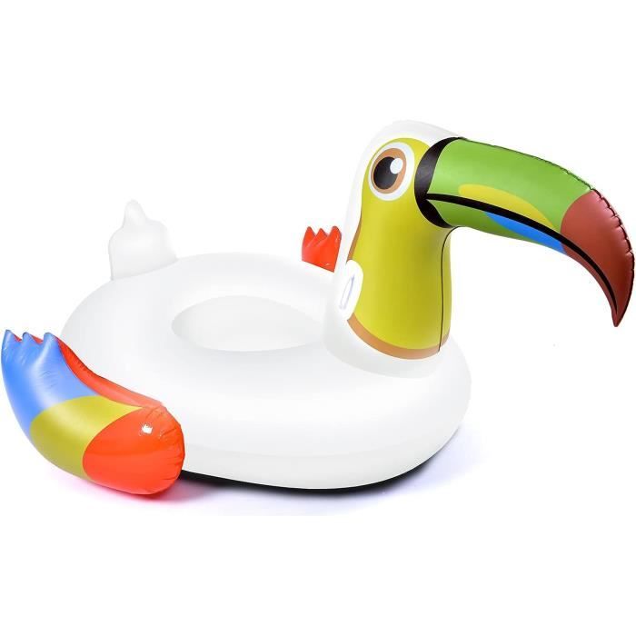 Bouée Piscine Adulte Fauteuil Gonflable - 2 Porte-Gobelets - Siège Maille - Support 180 Lbs - Vinyle Sans Phtalates