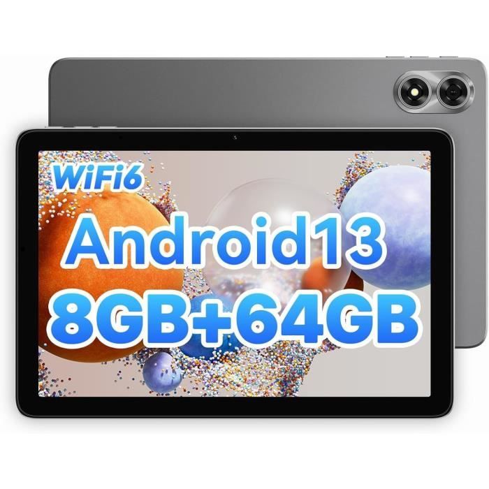 G1 Tab Tablette 10,1 Pouces, Android 13, 8Go De Ram(4Go+4Go), 64Go