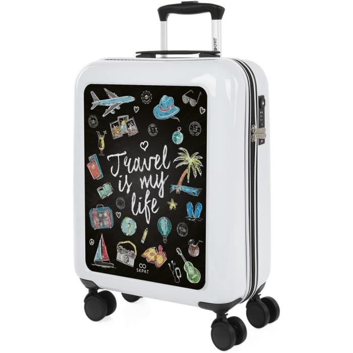 Valise Cabine ITACA Cassley 55x40x20 - Légère, 4 Roues, Bleu Marine